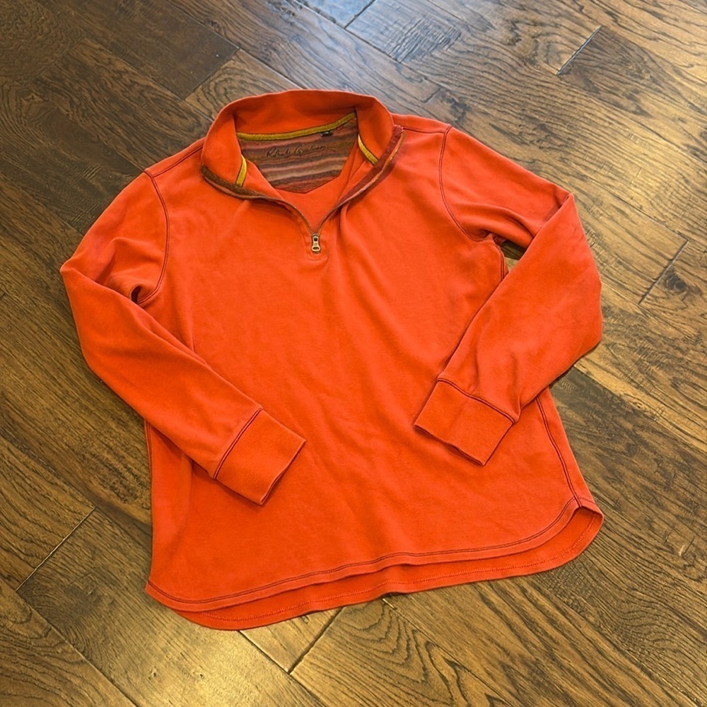 Robert Graham Mens Orange half zip pullover